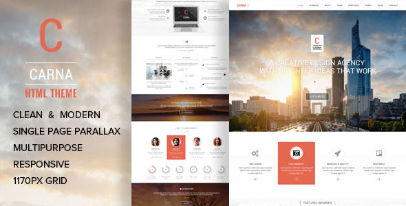 CARNA - One Page Multi-Purpose Parallax HTML Template