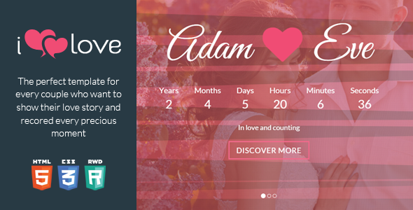 ilove v1.2.2 - Love Story HTML Wedding Template