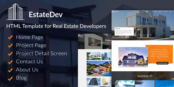 EstateDev - HTML Template for Real Estate