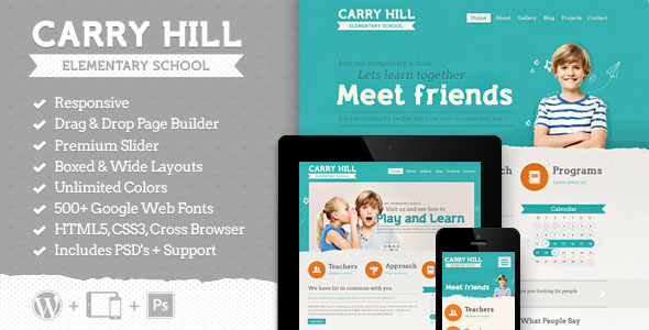 Carry Hill School v2.1.1 - Responsive Wordpress Theme