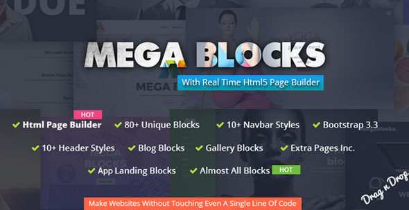 Mega Blocks - With Html Page Builder