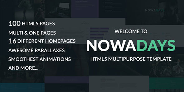 NowaDays - Multipurpose 100 HTML Theme