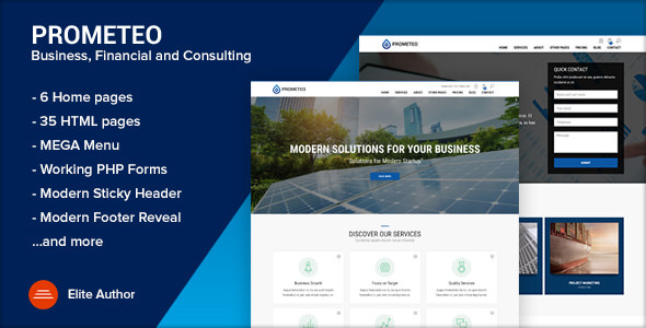 PROMETEO v1.1 - Business, Financial and Consulting Site Template