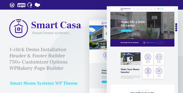 Smart Casa  v1.0 - Home Automation & Technologies Wordpress Theme