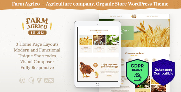Farm Agric v1.1 - Agricultural Business WordPress Theme