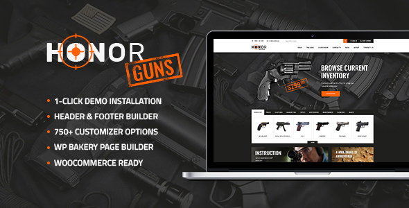 Honor v1.0 - Shooting Club & Weapon Store Wordpress Theme