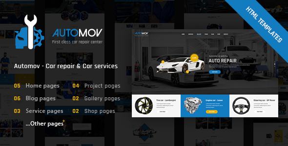 Automov - Car Repair, Auto Car Services HTML Template