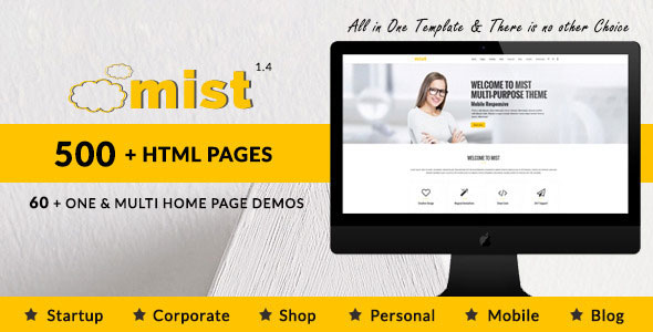 Mist - Multi-Purpose HTML5 Responsive Template