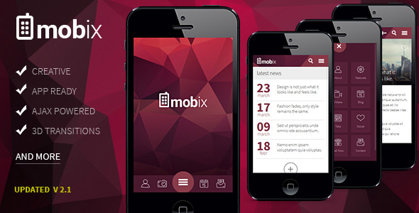 Mobix v2.2 - HTML Mobile Template