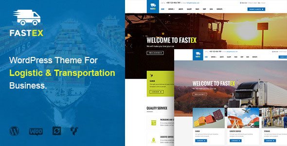 Transport & Logistics WordPress Theme - FastEx