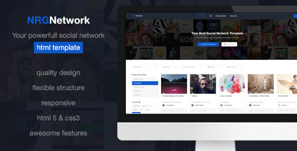 NRGnetwork - Your powerful social network Template