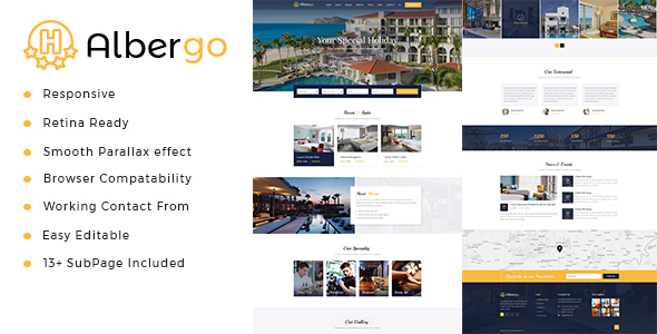 Albergo - Hotel and Resort HTML5 Template