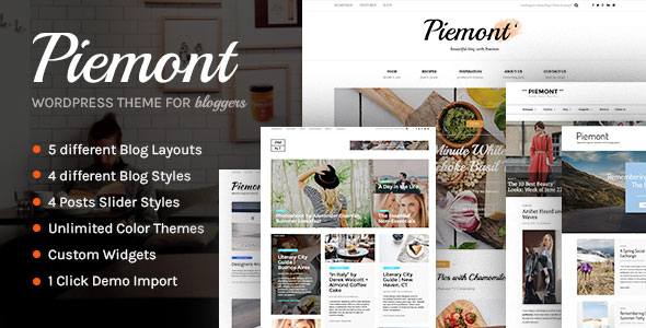 Piemont - Premium Responsive WordPress Blog Theme