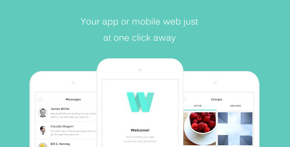 Washington - HTML Front-end Mobile App/Web Template