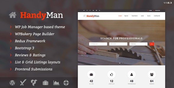 Handyman v1.6.3 - Job Board WordPress Theme