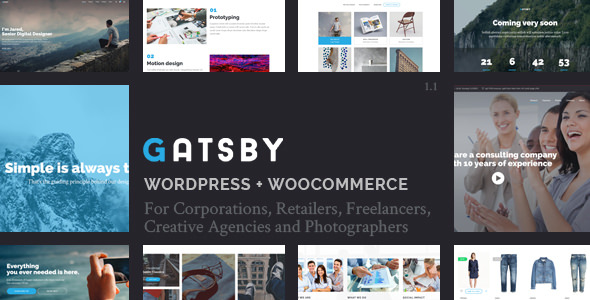 Gatsby v1.2 - WordPress + eCommerce Theme