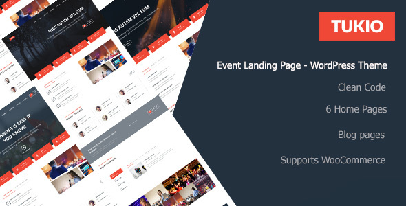 Tukio v1.0.1 - Event Landing Page WordPress Theme