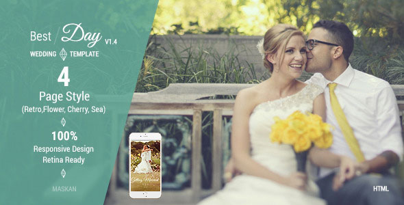 Best Day - Responsive One-Page Wedding Template