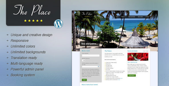 The Place v1.9.5 - Hotel WordPress Theme