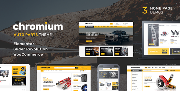 Chromium v1.1.4 - Auto Parts Shop WordPress Theme