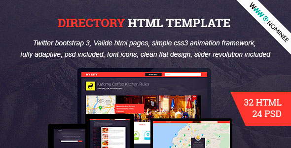 HTML Directory Geolocation, Social Network