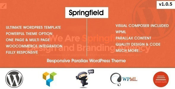 Springfield v1.0.5 - Responsive Parallax WordPress Theme