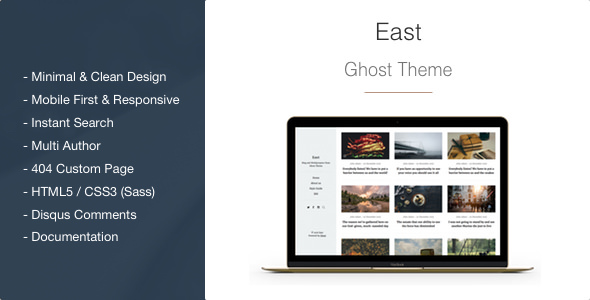East v1.2.1 - Blog and Multipurpose Clean Ghost Theme