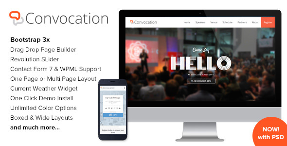 Convocation v1.4 - Event and Conference WordPress Theme