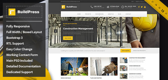 BuildPress - Construction Business HTML Template