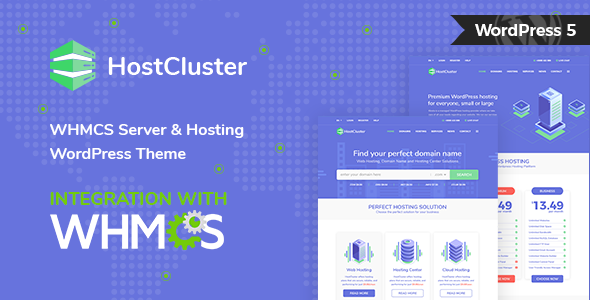 HostCluster v1.5 - WHMCS Server & Hosting Theme