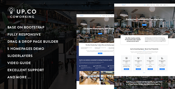 Up.Co - Creative Office Space & Business Drupal 8.5 Theme