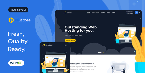 Hustbee - Hosting HTML & WHMCS Template - Sept.18 Update