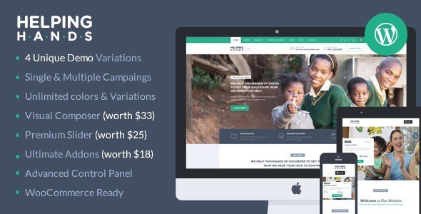 HelpingHands v2.7.0 - Charity/Fundraising WordPress Theme