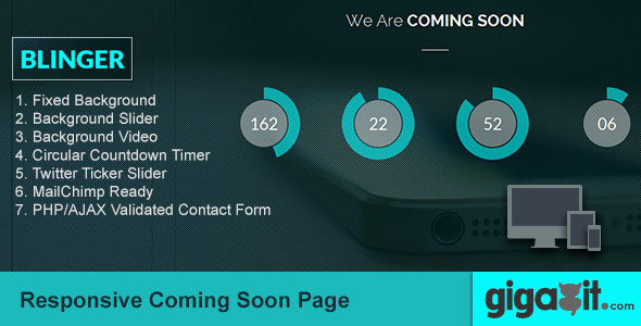 Blinger - Themeforest Responsive Coming Soon Page