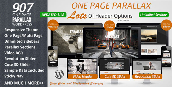 907 v3.1.8 - Responsive WP One Page Parallax