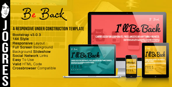 Be Back - Responsive Under Construction Theme