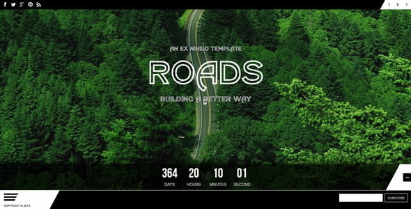 Roads - Responsive Coming Soon Page