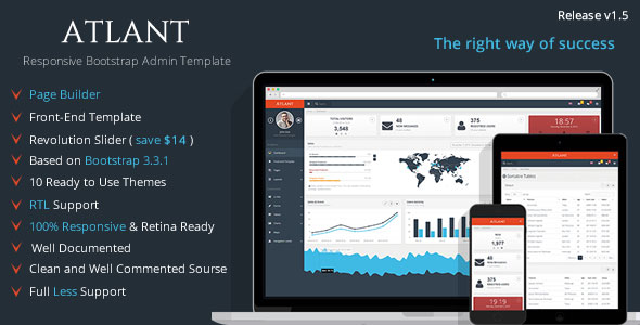 Atlant - Bootstrap Admin Template with Frontend