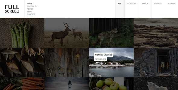 FULLSCREEN – Photography Portfolio HTML5 with Shop