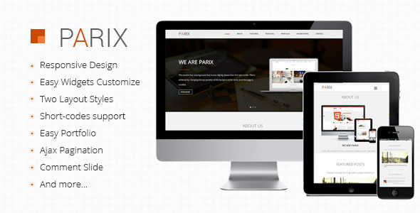 Parix - Themeforest One Page Blogger Template