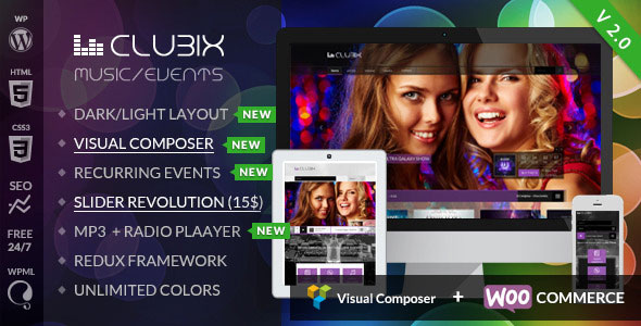 Clubix v2.0.1 - Nightlife, Music & Events WordPress Theme