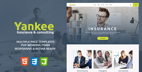 Yankee v1.1 - Insurance & Consulting HTML Template