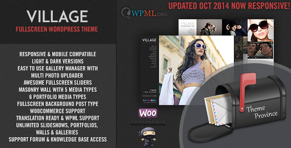 Village v5.0.1 - A Responsive Fullscreen WordPress Theme