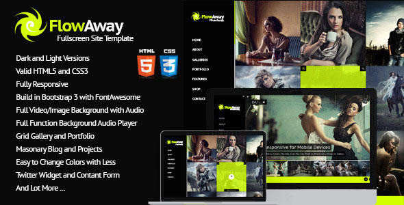 FlowAway Fullscreen Video/Image with Audio