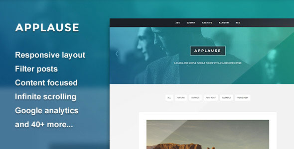 Applause - A Content Focus Tumblr Theme