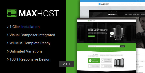 MaxHost v2.8 - Web Hosting, WHMCS and Corporate