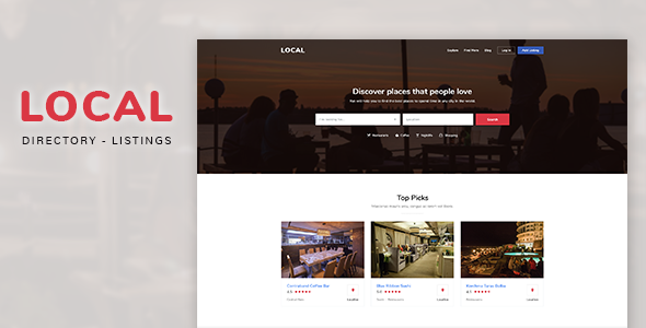Local - Directory Listings PSD Template