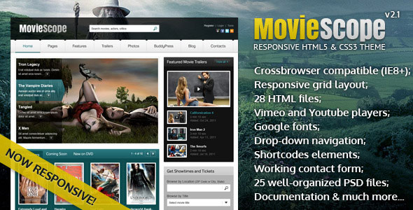 MovieScope - HTML5 & CSS3 Portal Template