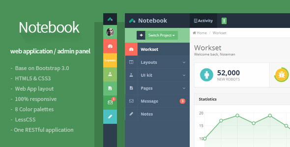 Notebook - Themeforest Web App and Admin Template