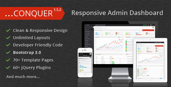 Conquer - Themeforest Responsive Admin Dashboard Template